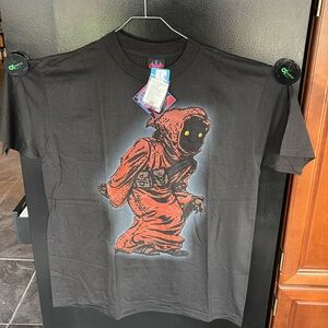 Star Wars Jawa men’s black T-shirt, eyes that light up with battery attached XL